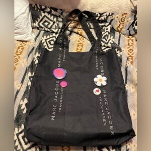Marc Jacobs Black Tote Bag Fragrance with Minimalist Button  Design